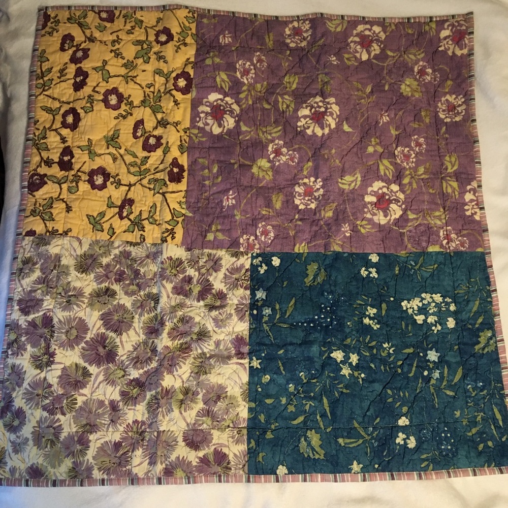 Pottery Barn Quilted Euro Sham Patchwork